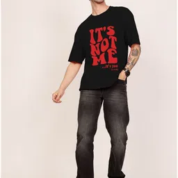 Leotude Men Printed Raw Edge T-shirt image 5