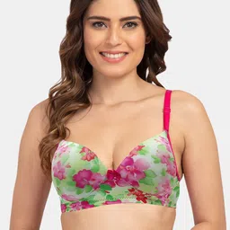 Tweens Floral Printed Medium Coverage Heavily Padded Push-Up Bra With All Day Comfort-picture-13