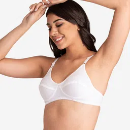 KOMLI White Set Of 2 Solid Full Coverage T-shirt Bras image 3