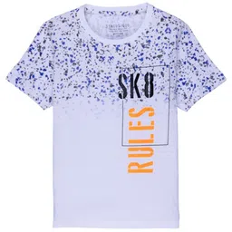 Status Quo Boys White Printed T-shirt image 1