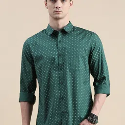INVICTUS Comfort Slim Fit Geometric Printed Cotton Casual Shirt image 3