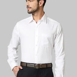 Park Avenue Men White Regular Fit Cotton Formal Shirt image 1