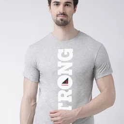 Friskers Men Grey Typography Printed T-shirt image 1