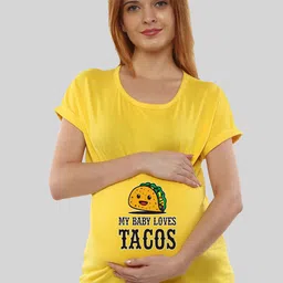 SillyBoom Typography Printed Cotton Maternity T-shirt image 1