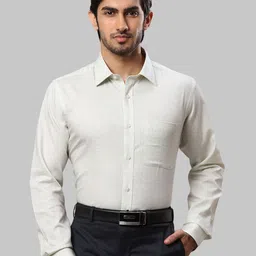 Raymond Men Slim Fit Micro Checks Checked Cotton Formal Shirt image 1