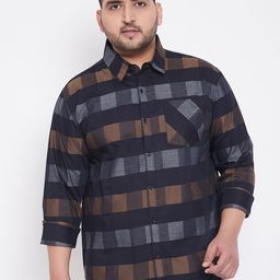 Instafab Plus Men Classic Buffalo Checked Cotton Casual Shirt-picture-47