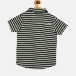 MINI KLUB Boys Multicoloured Horizontal Stripes Striped Casual Shirt image 2