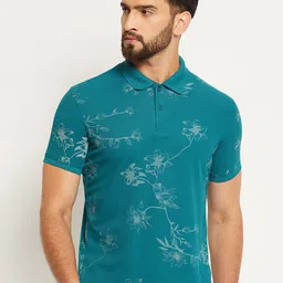 OGEN Floral Printed Polo Collar T-shirt image 2