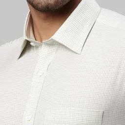 Raymond Men Slim Fit Micro Checks Checked Cotton Formal Shirt image 2