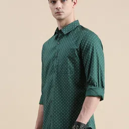 INVICTUS Comfort Slim Fit Geometric Printed Cotton Casual Shirt image 4