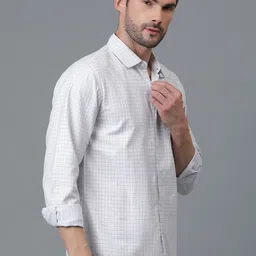 Kotty New White & Grey Gingham Checks Printed Casual Shirt image 3