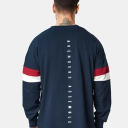 The Souled Store Men Colourblocked Oversize Fit Cotton Oversized T-Shirt image 4