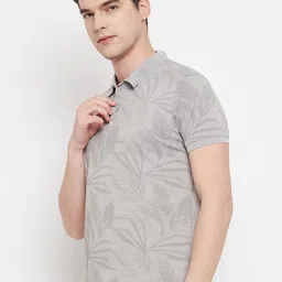 OGEN Men Floral Printed Polo Collar T-shirt image 5