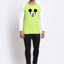 Friskers Men Lime Green Printed Sweatshirt image 4