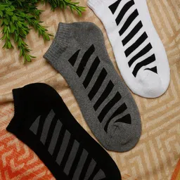 MUTAQINOTI Men Pack Of 3 Assorted Ankle-Length Socks image 2