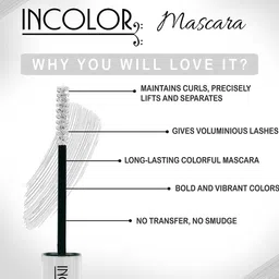 INCOLOR Eye Makeup Long Lasting Color Mascara 6 ml - Milky White 02 image 4