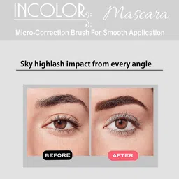 INCOLOR Eye Makeup Long Lasting Color Mascara 6 ml - Milky White 02 image 5