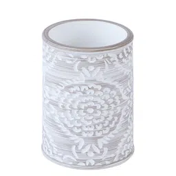 OBSESSIONS Grey & White 4 Pieces Textured Bathroom Accessories Set image 5