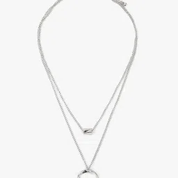 Kazo Silver Cirra Layered Pendant Necklace Set-picture-10