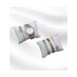 La Trove Luxury White Flock Watch Organizer Pillows - Pack of 2 image 4