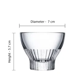 la rochere Ouessant Transparent Glass ( Set of 6 ) Dessert Bowls image 3