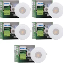 Astra Spot 2-Watt LED Spotlight for Display Cutout:35mm Warm White, Pack of 5 Ceiling Light Ceiling Lamp-image-77