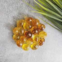 vastu vardan Crystal Citirine Tumble Stone| 100gm Tumbled Gemstone| Garden & Table Decor Regular Rectangular Crystal Stone image 4