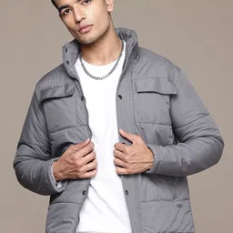 roadster Men Solid Padded Jacket-picture-12