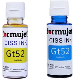 Formujet GT51 GT52 Refill Ink Compatible for HP Ink Tank Printers like HP GT 5810, 5820 . CISS Ink - Black 90g, CYM 70g each Black + Tri Color Combo Pack Ink Bottle-picture-26