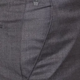 louis philippe Men Regular Fit Grey Viscose Rayon Trousers image 4