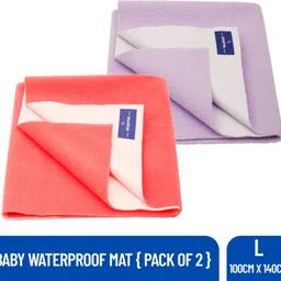 weewish Waterproof - Cotton, Fleece Dry Sheet - Reusable & Washable- (LARGE) - Pack of 2-picture-23
