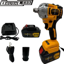 sunforce mtrex SFCL-731 BRUSHLESS L-ION WRENCH 300NM TORQUE 2 BATTERY,CHARGE & BELT Cordless Impact Wrench image 3