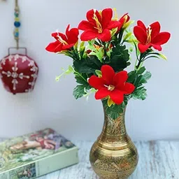 daissy raise Artificial Flower Lily Bunch/Bouquet - Natural Multicolor Rose, Lily Artificial Flower-picture-16