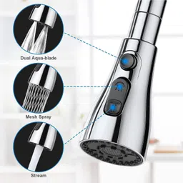 hudioo 360 Degree Movable Faucet Aerator Infinity 3 Mode Faucet Dual Flow Bib Tap Faucet image 5