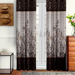 cortina 210 cm (7 ft) Polyester Semi Transparent Door Curtain (Pack Of 2)-picture-10