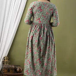 murli kurti Printed Pure Cotton Stitched Flared/A-line Gown image 4