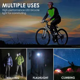 rebound Ultra Bright Bike Set with Horn, Bicycle Front Headlight,USB Rechargeable Bell image 3