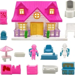 tanishka creation Funny House Play Set for Kids, Doll House with Accessories, 19Pcs Set image 2