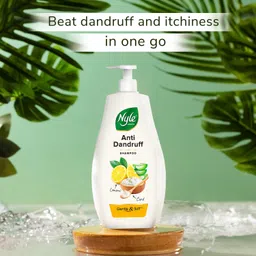 nyle Anti Dandruff Shampoo_For Dandruff Free Hair With Natural Curd & Lemon image 2