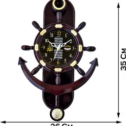 factorywala Analog 34 cm X 24 cm Wall Clock image 3