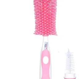 heart home Bottle Brush|360 Degree Soft Bristle Base Detachable Baby Bottle Cleaner,10 Inch image 2