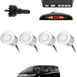 aarsh stores NW_Universal 4 White Reverse Parking Sensor-AF25A45 NW_Universal 4 White Reverse Parking Sensor-AF25A45 Parking Sensor image 1