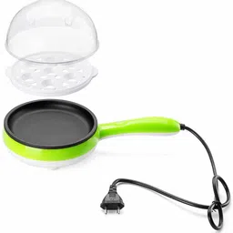 spella Electric Non stick Frying Pan with Steam Egg Boiler-76 Non-Stick Egg_FryPan Boiled Eggs_Steaming Boiling Roasting-76 Egg Cooker image 2