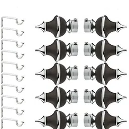 picamax Maroon, Silver Rod Rail Bracket, Curtain Knobs, Tieback Hook, Tassels, Curtain Rods Metal-picture-27