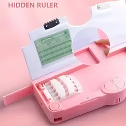 vvn Unicorn Theme Heavy Magnetic Pencil Box for Kids Spacious Attractive Pencil Box for Boys & Girls, Stationery Box, Buttons Operated Pencil Box for Kids Art Plastic Pencil Box image 4