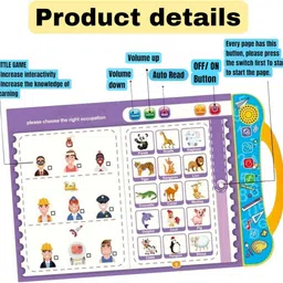 tera13 Intelligence Book Learn English Letters, Words Learning Sound Book Education Toy image 4
