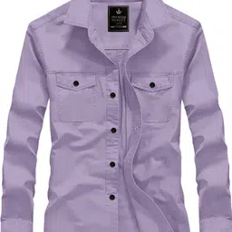 woxen Men Regular Fit Solid Spread Collar Casual Shirt-picture-30