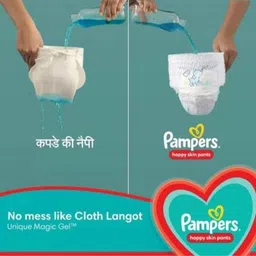 pampers Happy Skin Diaper Pants Anti-Rush Lotion - M image 4