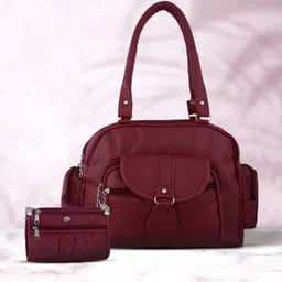 bellina Women Maroon Shoulder Bag - Extra Spacious-picture-13