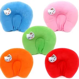 kindar care Mustard Seeds, Microfibre, Cotton Baby Pillow Pack of 1 Smiley image 3